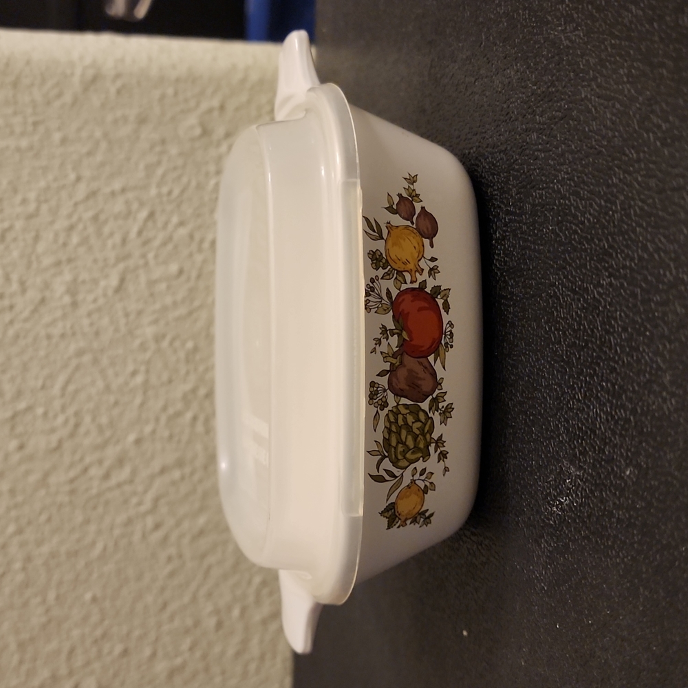 Vintage 1970s Spice of Life Corning Ware Dish with plastic lid 1 3/4 cup…